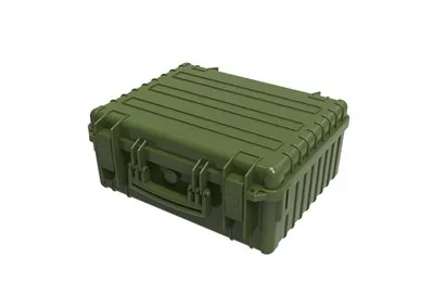 Kotak alat plastik portabel dengan busa